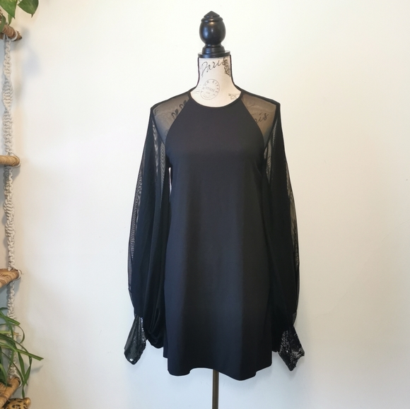 COS lantern sleeve gothic mini dress - Picture 4 of 10